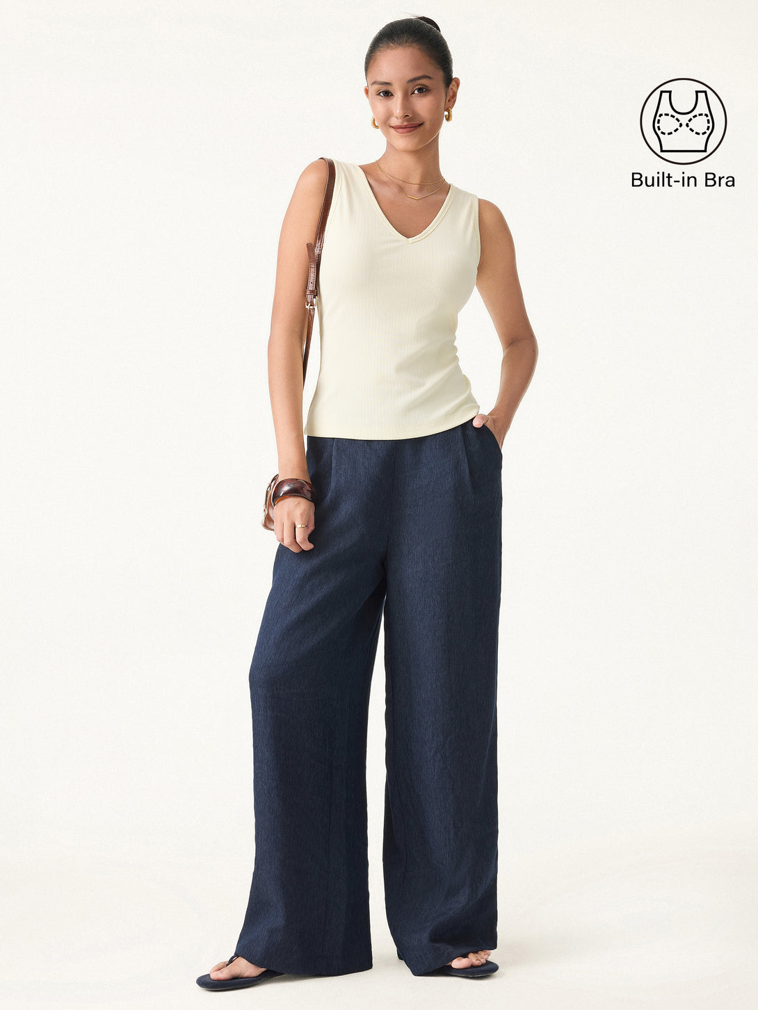 V-neck Sleeveless Brami Tank