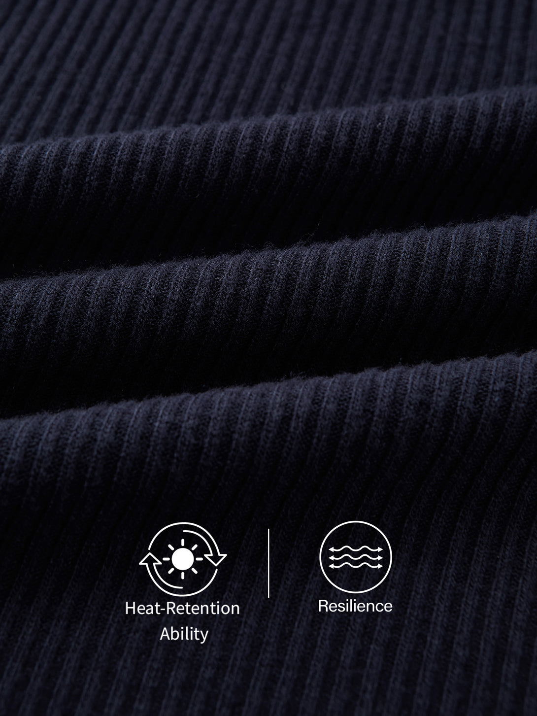 Ribbed Stand Collar Long Sleeve Top