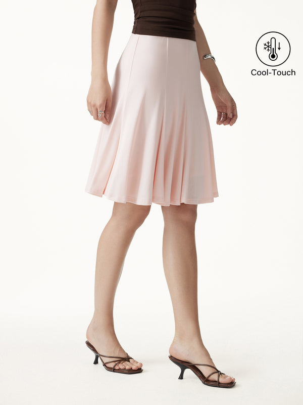 OGLmove Lyocell Mermaid Hem Knee-Length Skirt