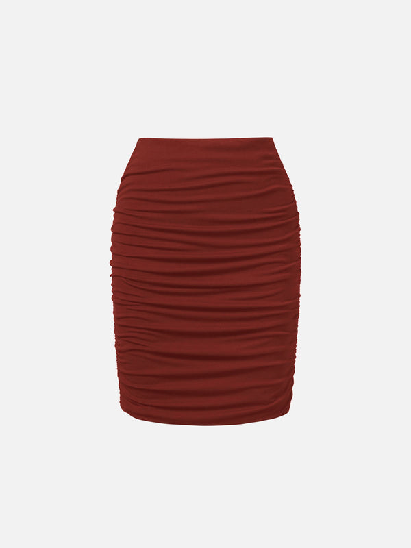 Eco-SkinKiss® Ruched Sides Above-The-Knee Skirt
