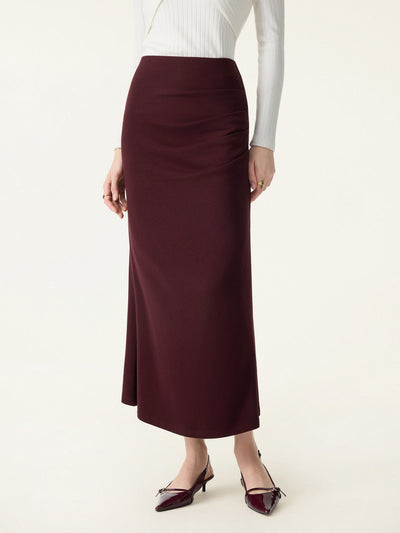 ProWarm Stretchy Tucked Flare Maxi Skirt Ruby Red XS