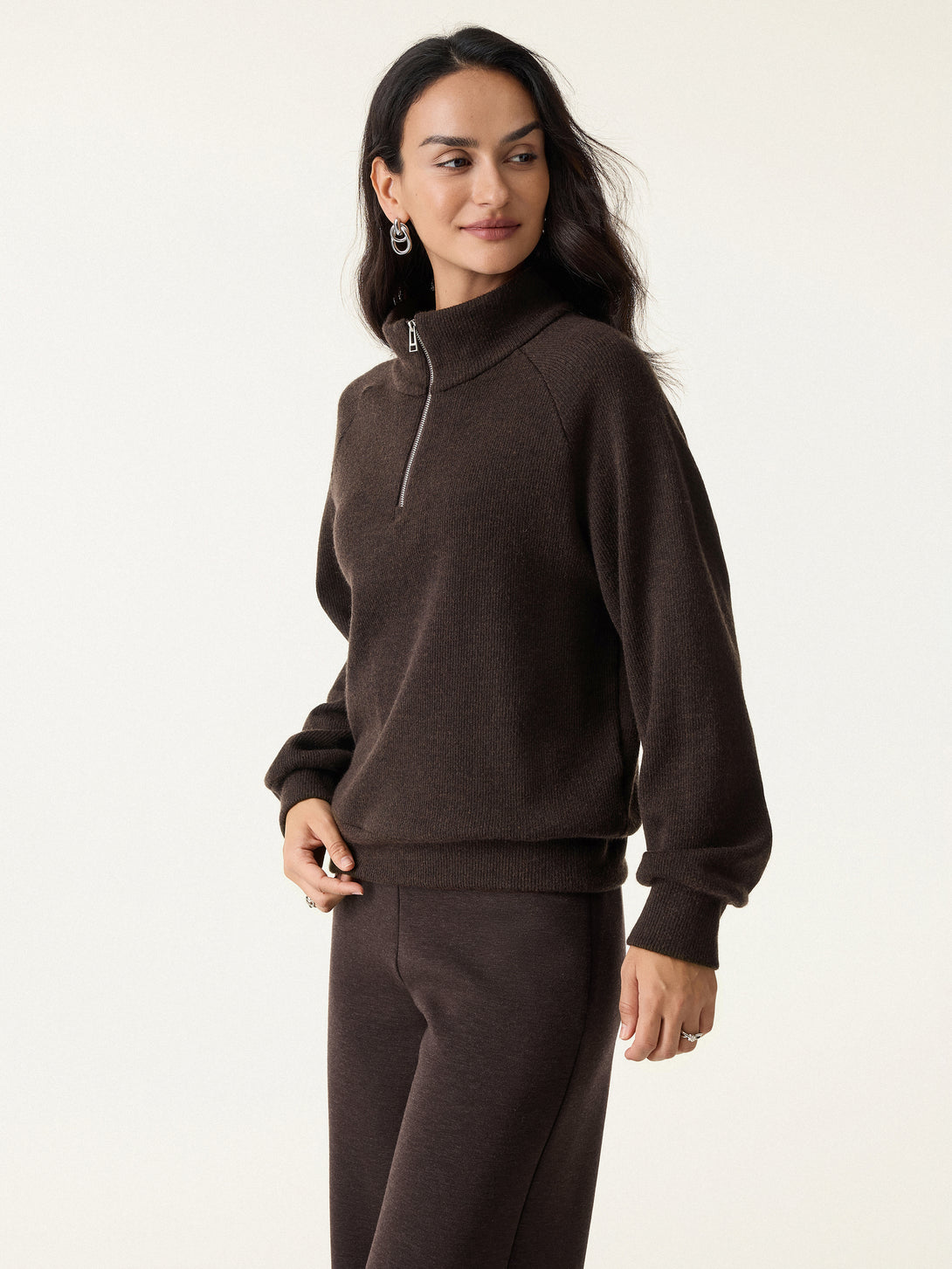 Cozy 1/4 Zip Mockneck Pullover