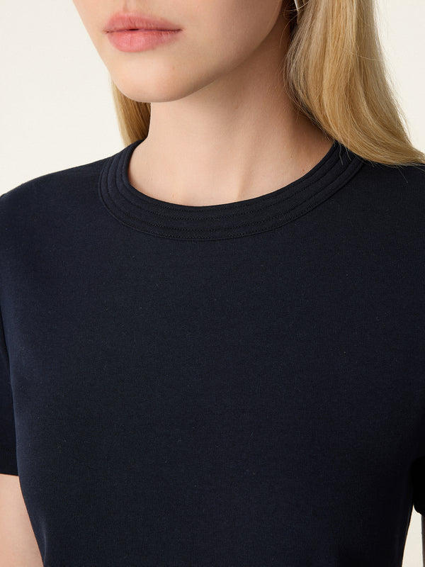 Cotton Lyocell Crew Neck Short Sleeve Brami