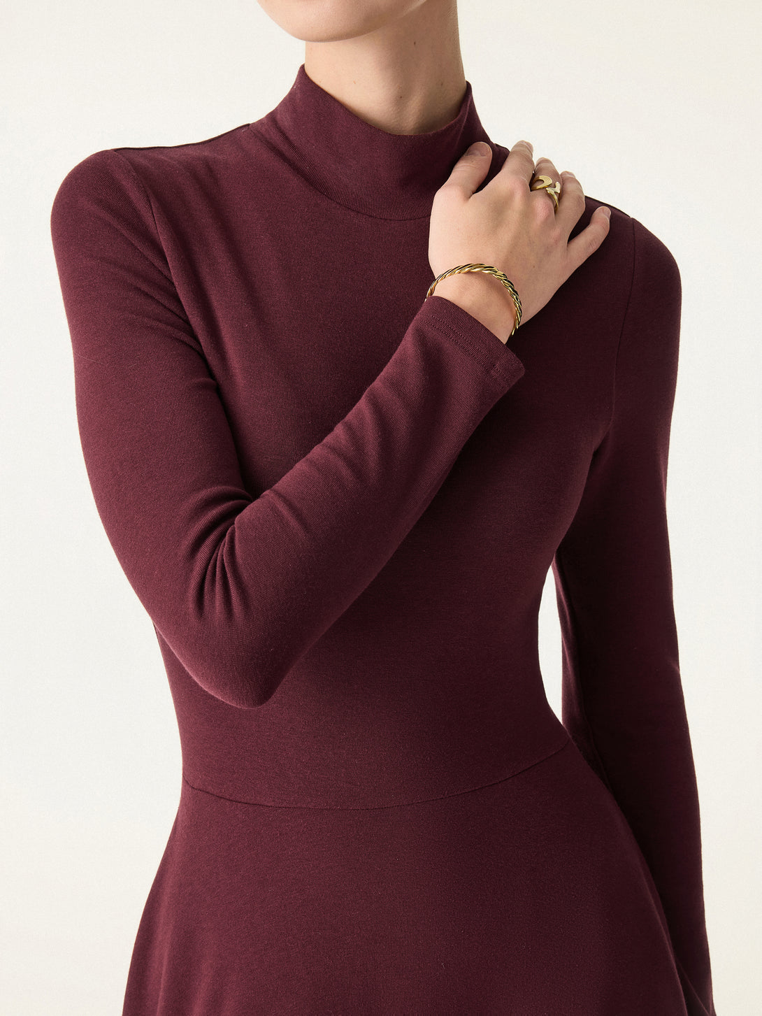 ProWarm Mockneck Midi Brami Dress with Pockets