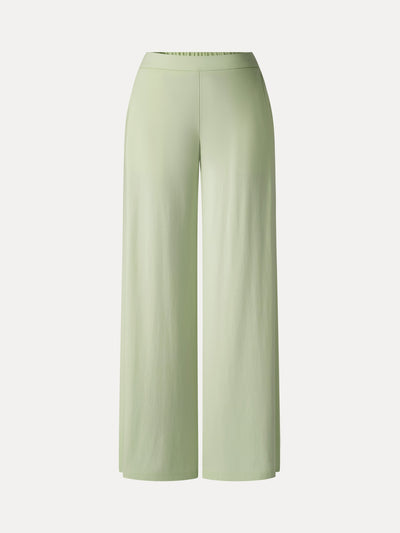 OGLmove Ponte Mid Rise Wide Leg Pants with Pockets Limechino XS
