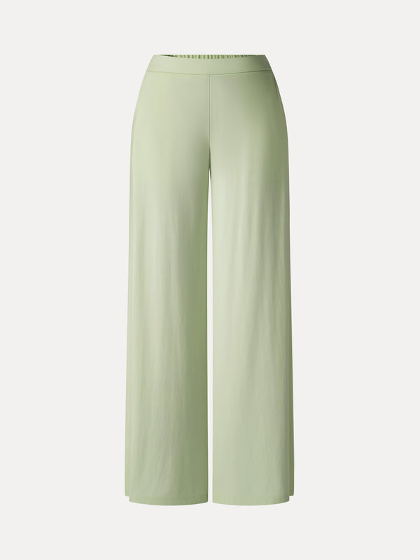 OGLmove Ponte Mid Rise Wide Leg Pants with Pockets Limechino XS