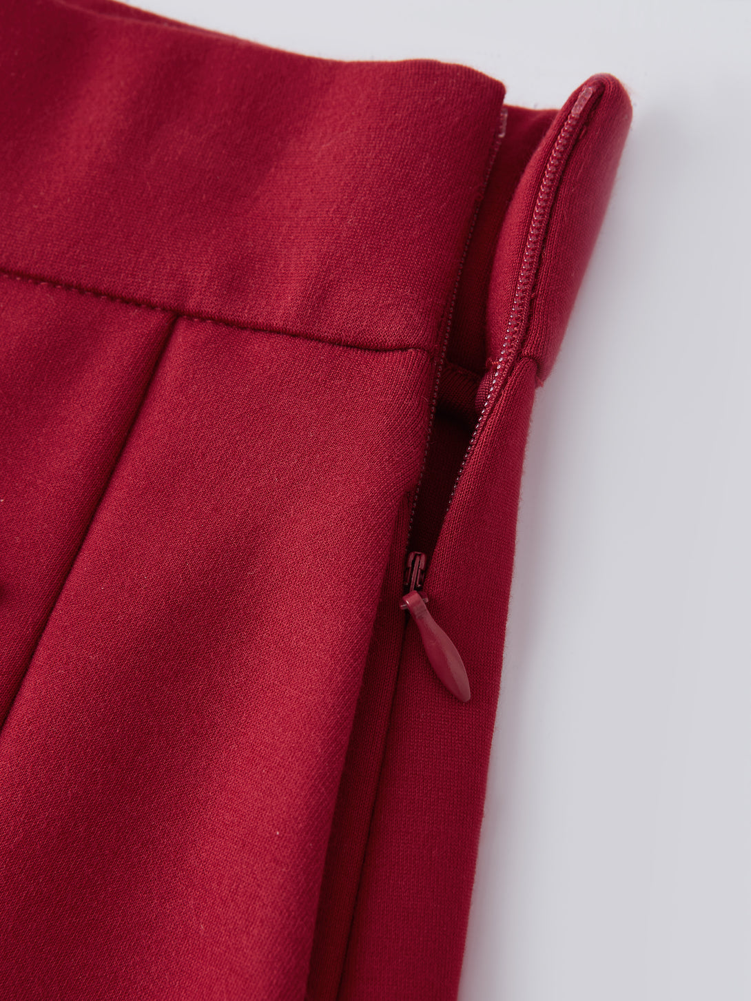 Pleated Frog Button Decor Midi A-line Skirt