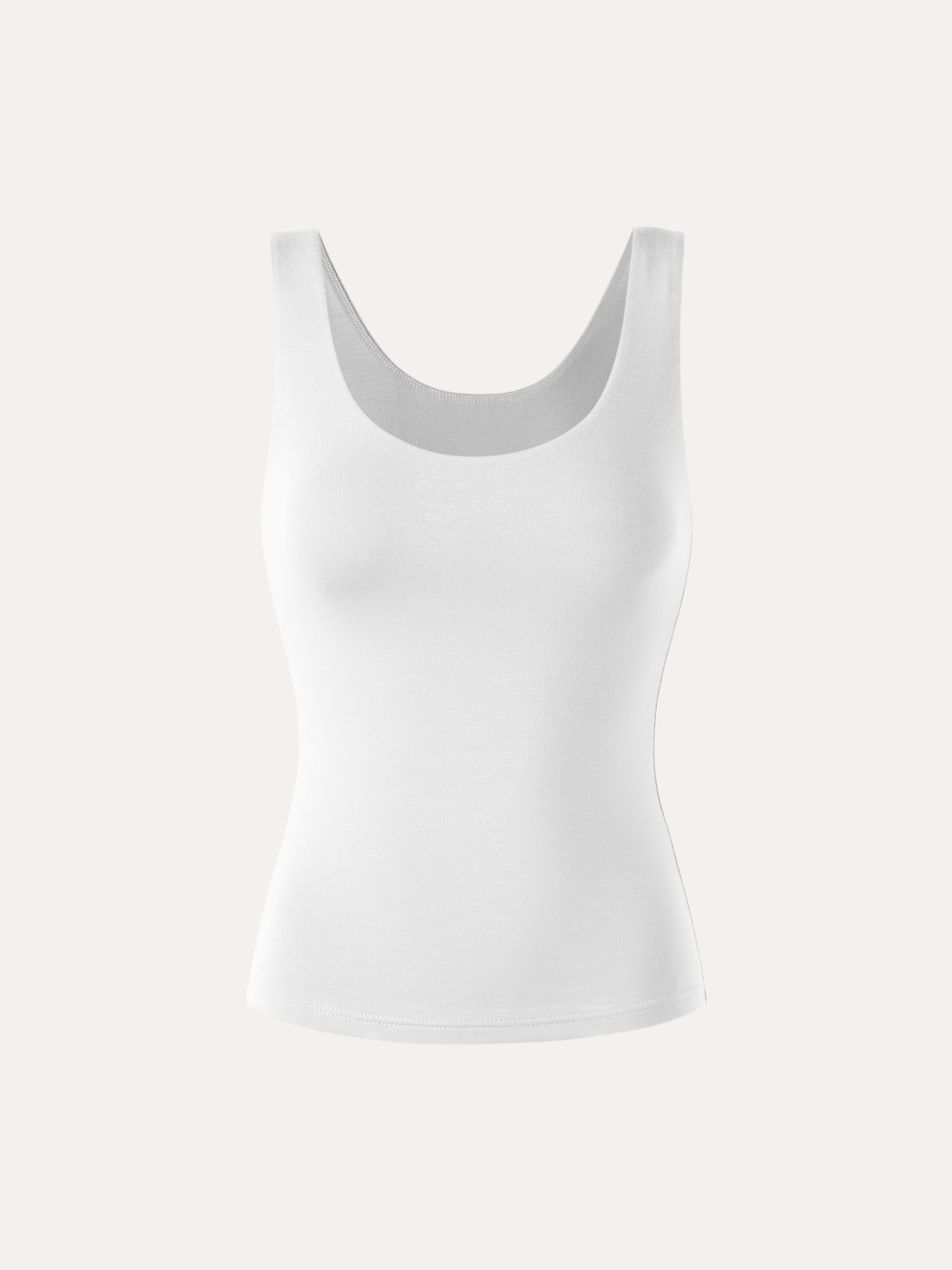 Lenzing Tencel Scoop Tank - White