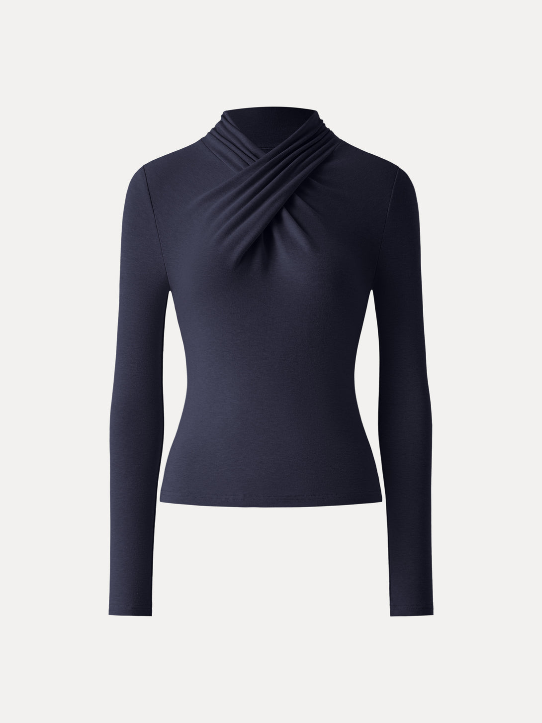 ProWarm Twisted Mockneck Long Sleeve Top Midnight Navy XS