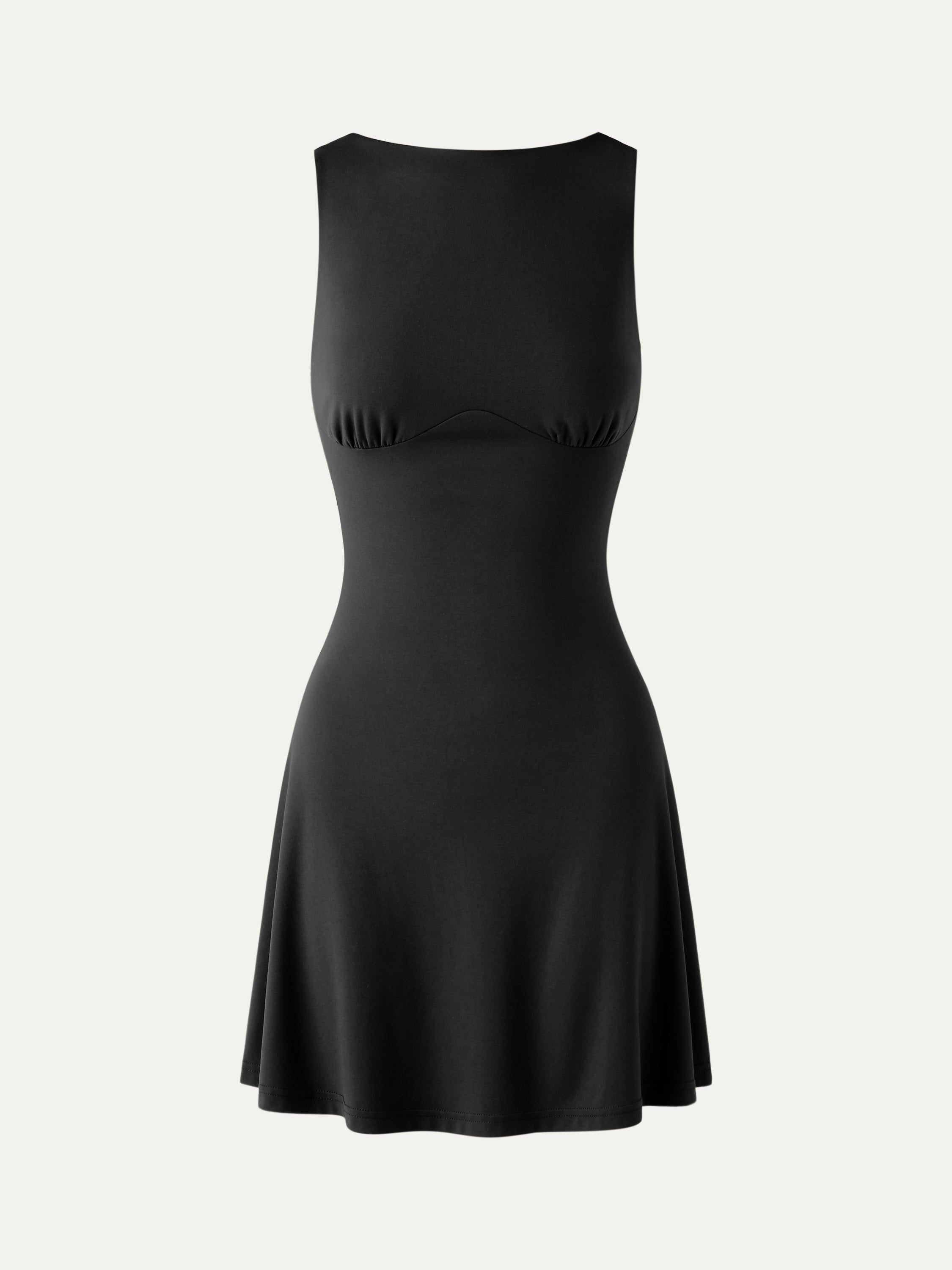 Sleek Bustier Mini Dress - Black