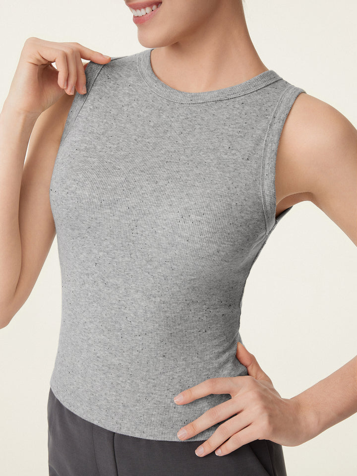 Round Neck Rib Brami Tank