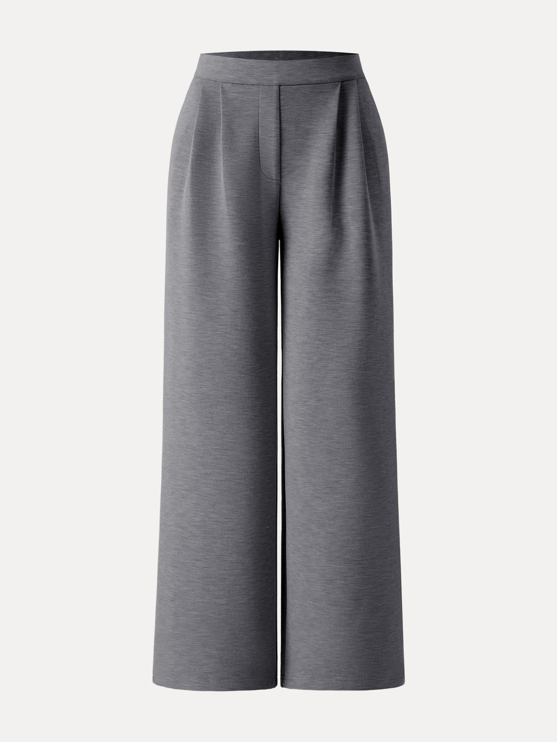 Cozy High Rise Wide Leg Tucked Pull-on Pants with Pockets