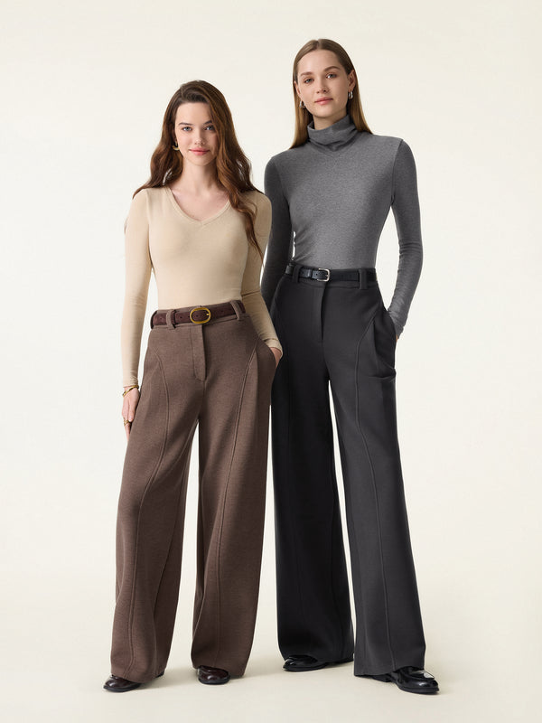 FuzzLuxe Flyfront Super Wide Leg Pants