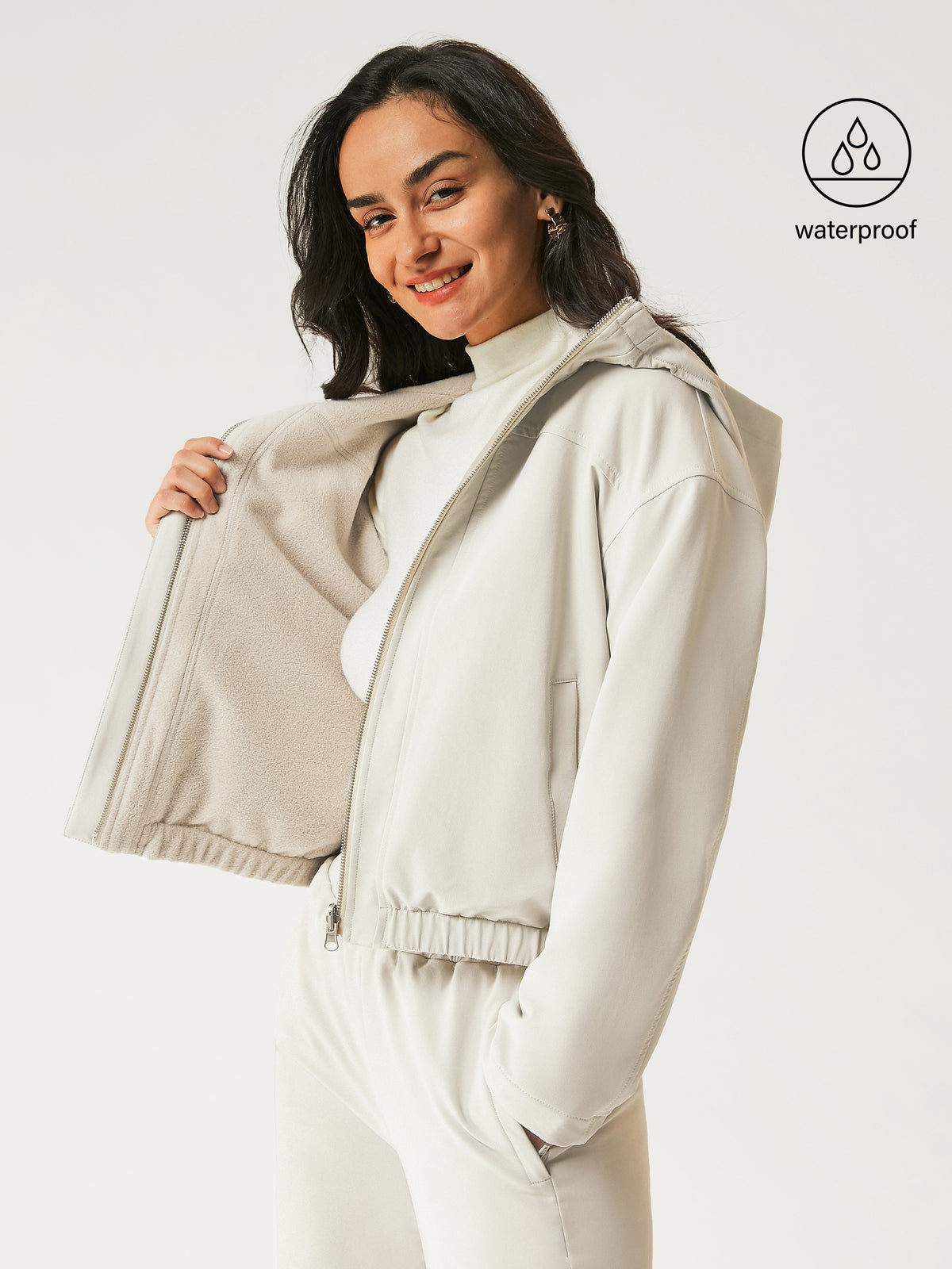 Water-Proof Fleece Reversable Hooded Jacket