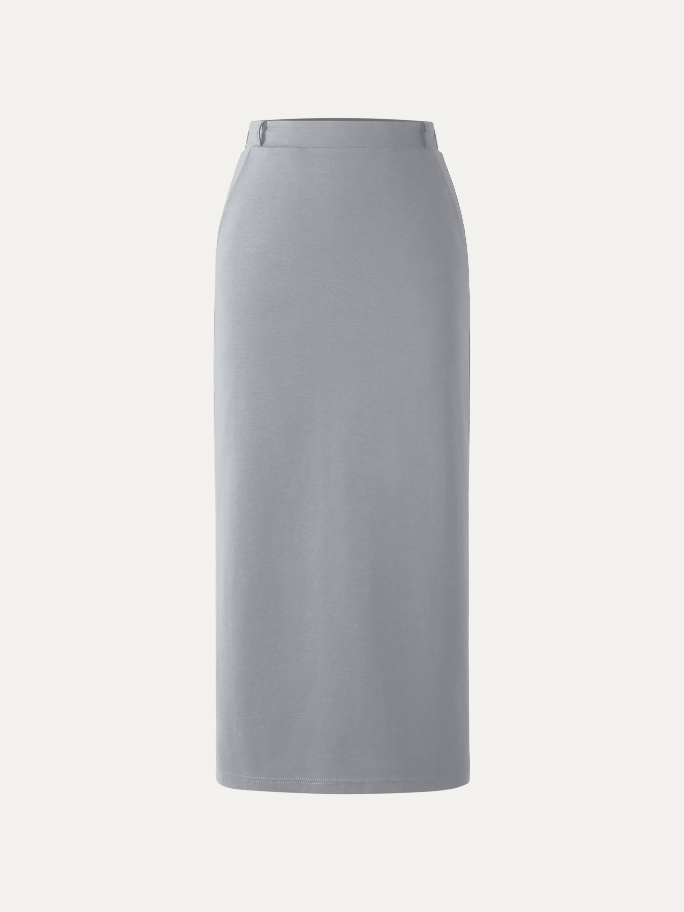 Everyday Column Skirt - Silver White