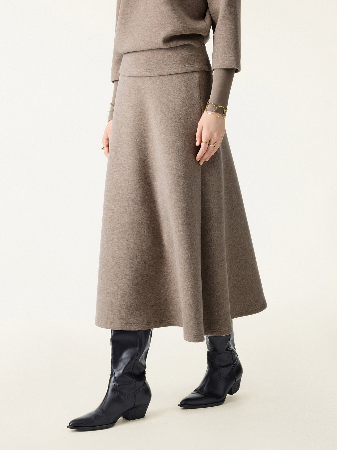 FuzzLuxe Essential Midi A-line Circle Skirt