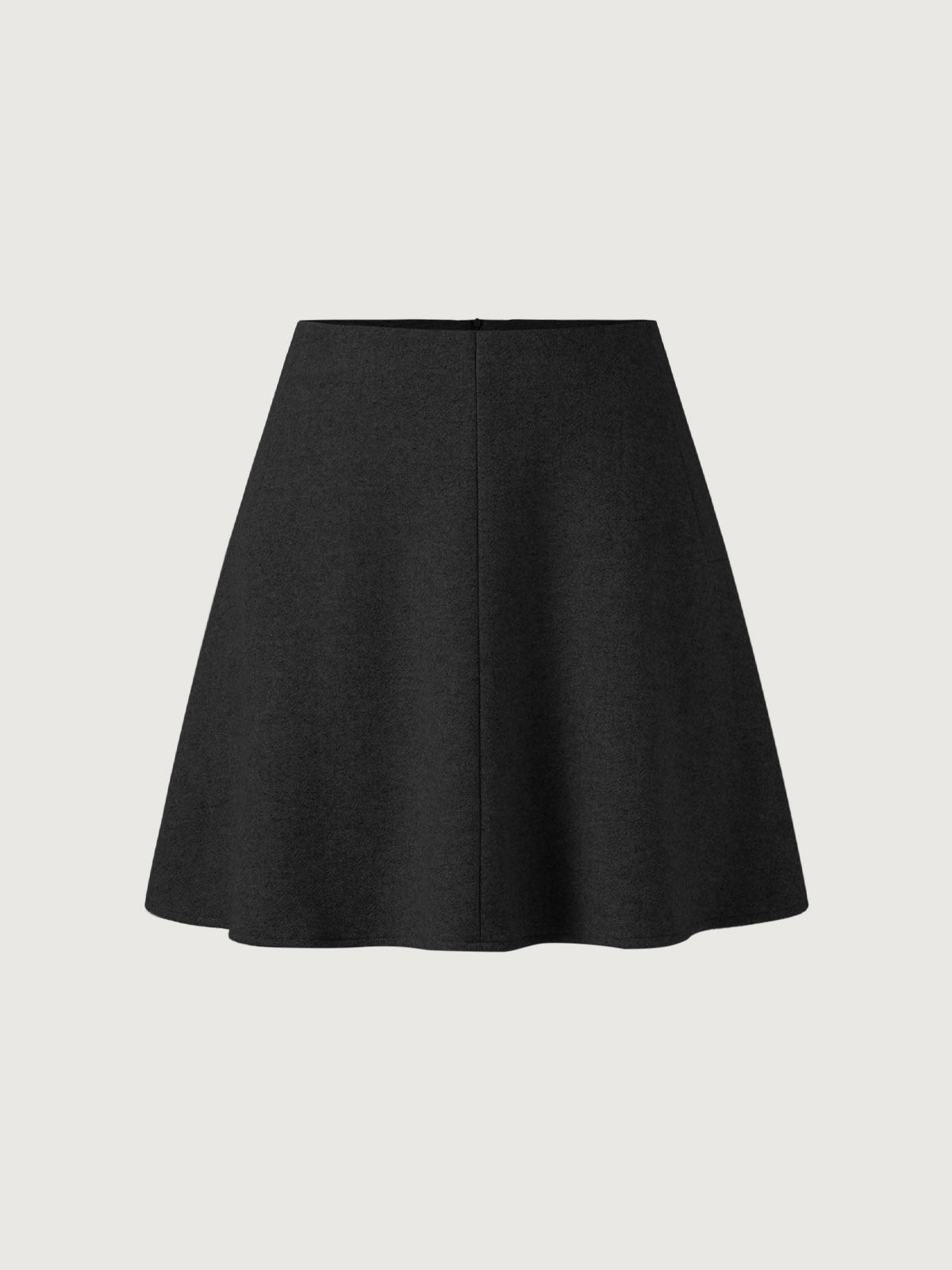 Ogl Wool-like Flare Mini Skirt