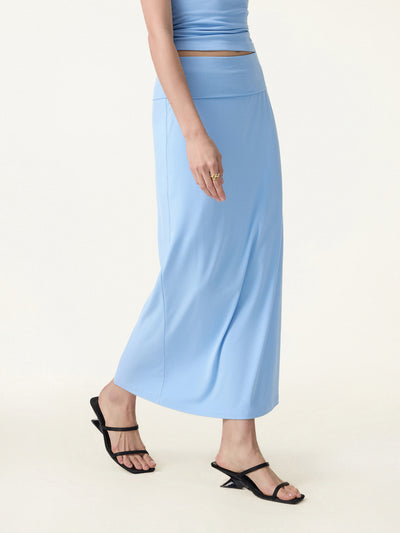OGLmove SkinKiss Cooling Fold-Down Waistband Midi Column Skirt