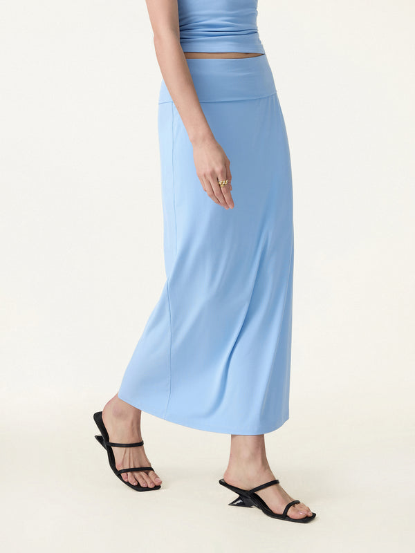 OGLmove SkinKiss Cooling Fold-Down Waistband Midi Column Skirt