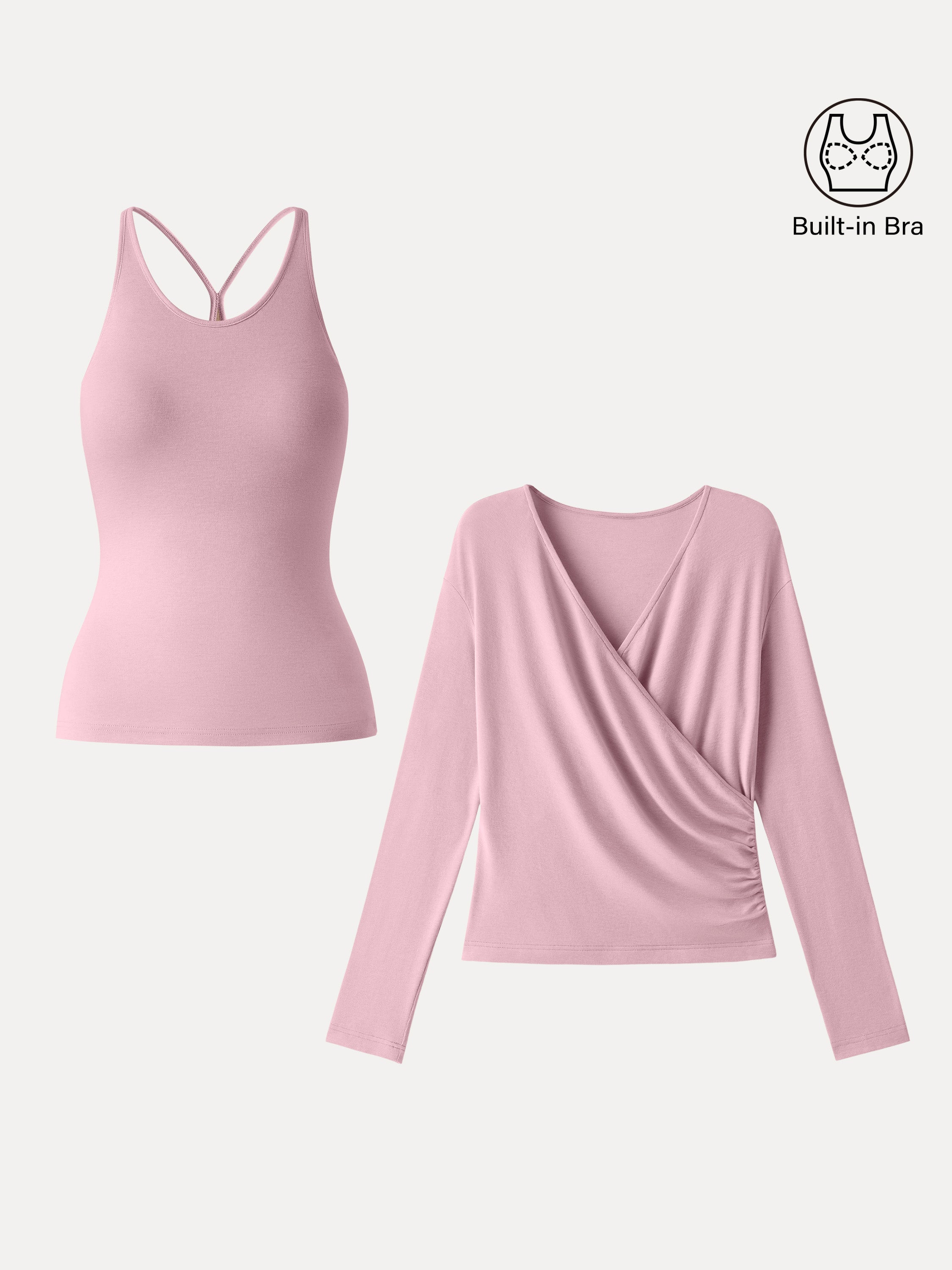 OGL Summer Two-Piece Set Cami with Surplice Ruched Top – OGLmove