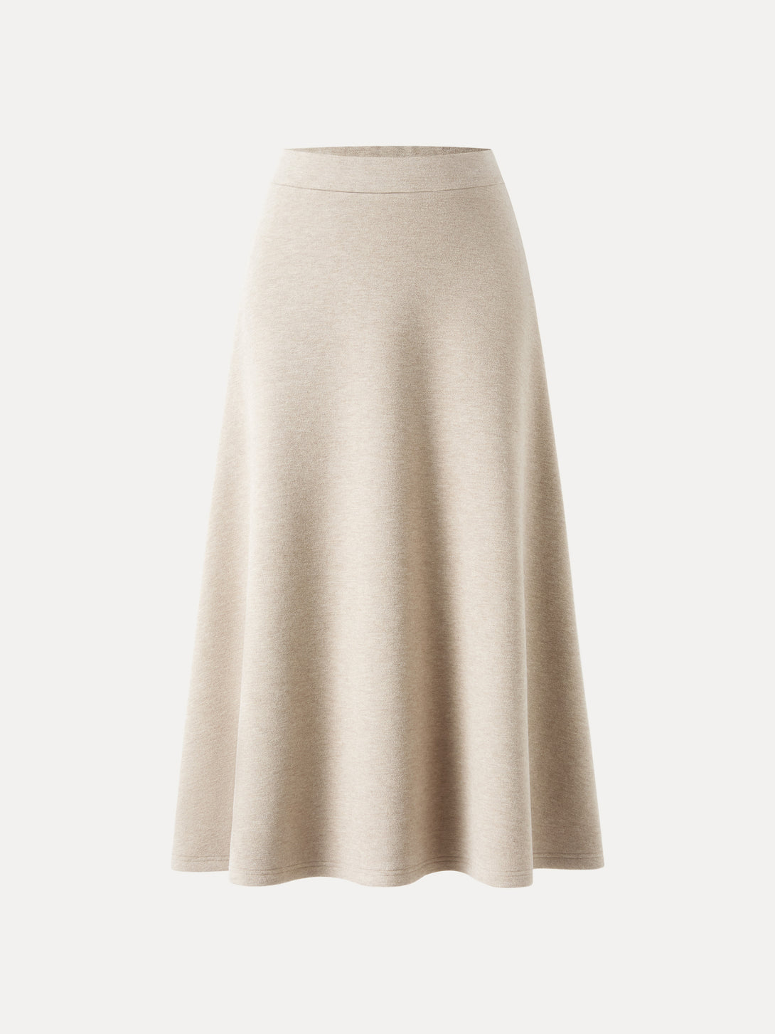 FuzzLuxe Essential Midi A-line Circle Skirt Heather Beige XS