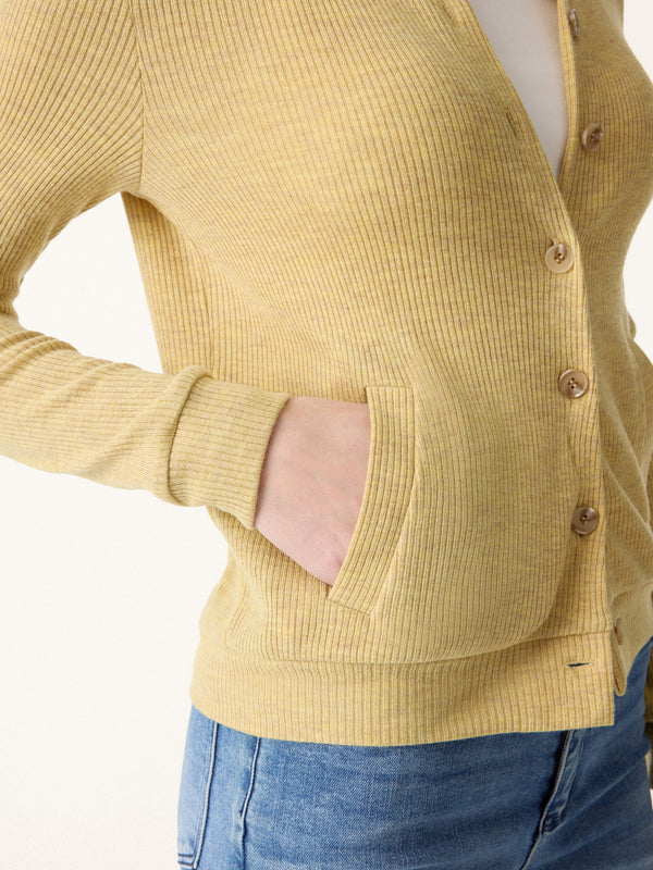 Relaxed Fit Round Neck Button Front Cardigan