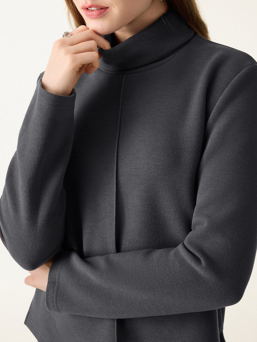 FuzzLuxe Turtleneck Long Sleeve Top