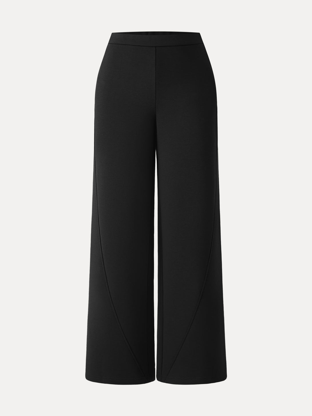 DoubleWarm High Rise Wide Leg Pull-on Pants with Pockets Regular Black