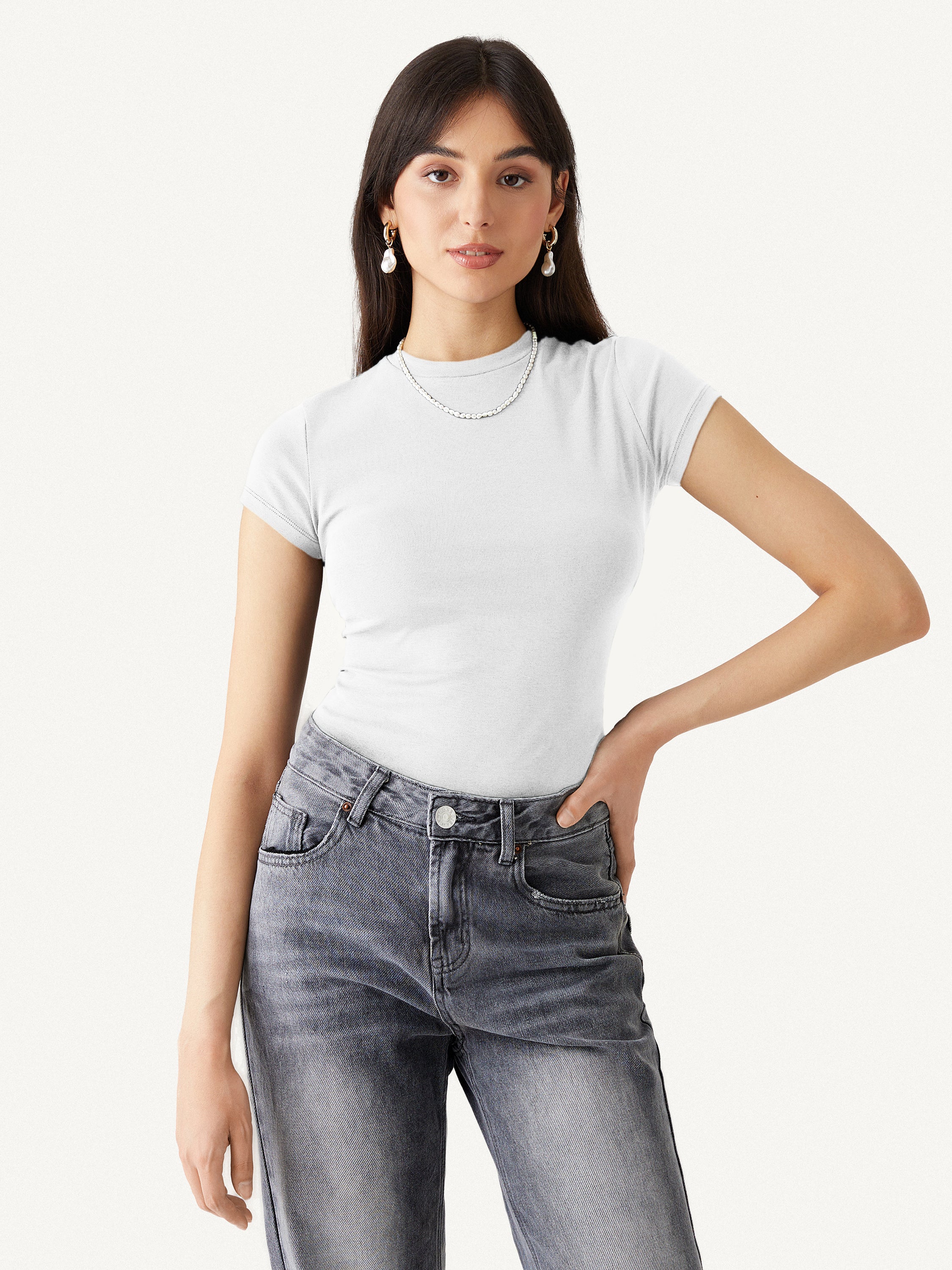 Fresh Cotton Cinch-the-Waist Tee - Gardenia