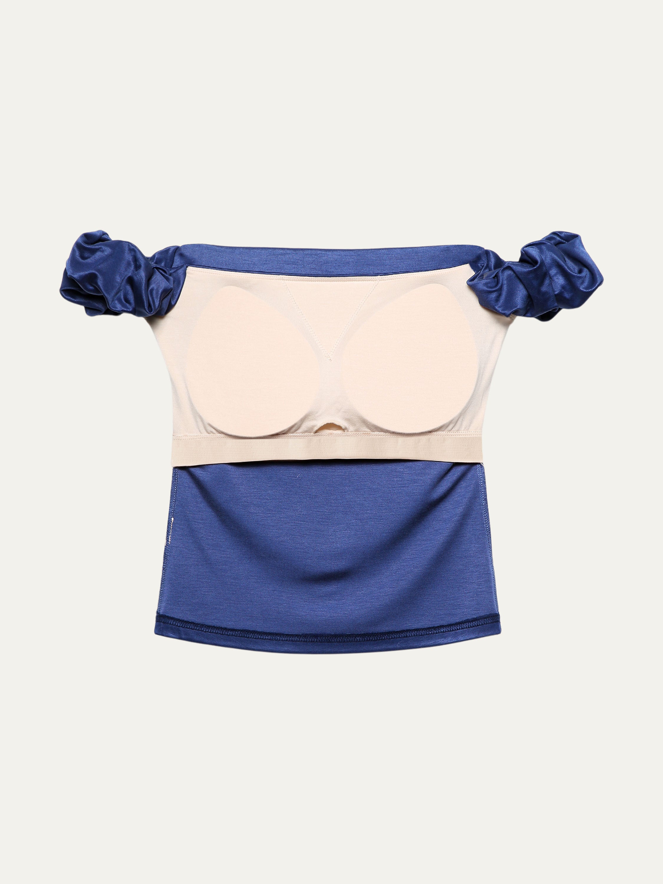 Silk-Like Acetate Angel Brami Top - Space Navy