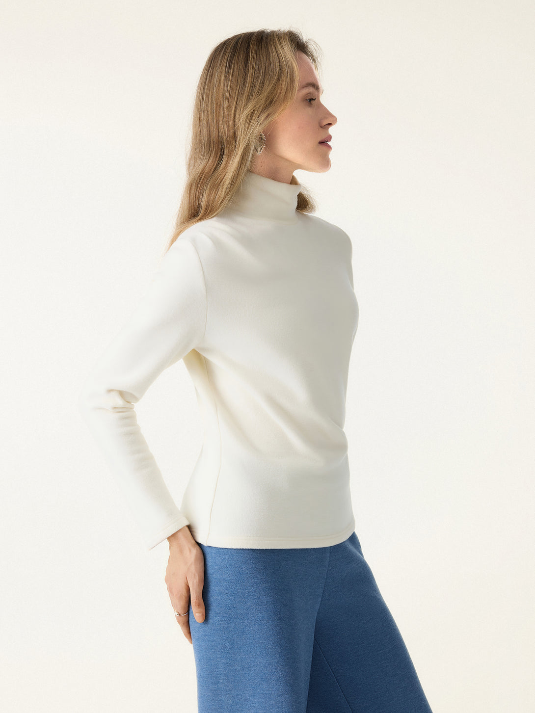 MaxWarm Mockneck Tucked Waist Long Sleeve Top