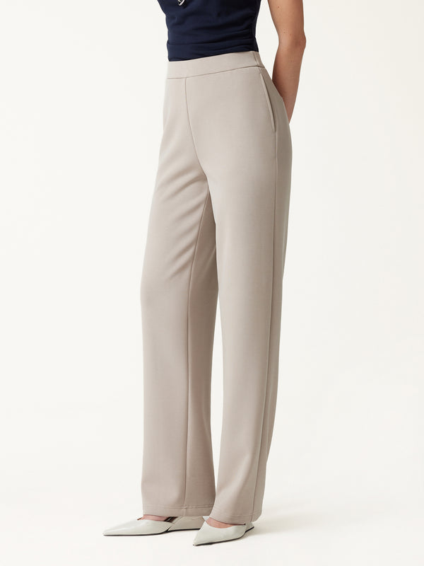OGLmove MaxWarm Modal Stretch Fleece High-Rise Straight-Leg Pants with Pockets