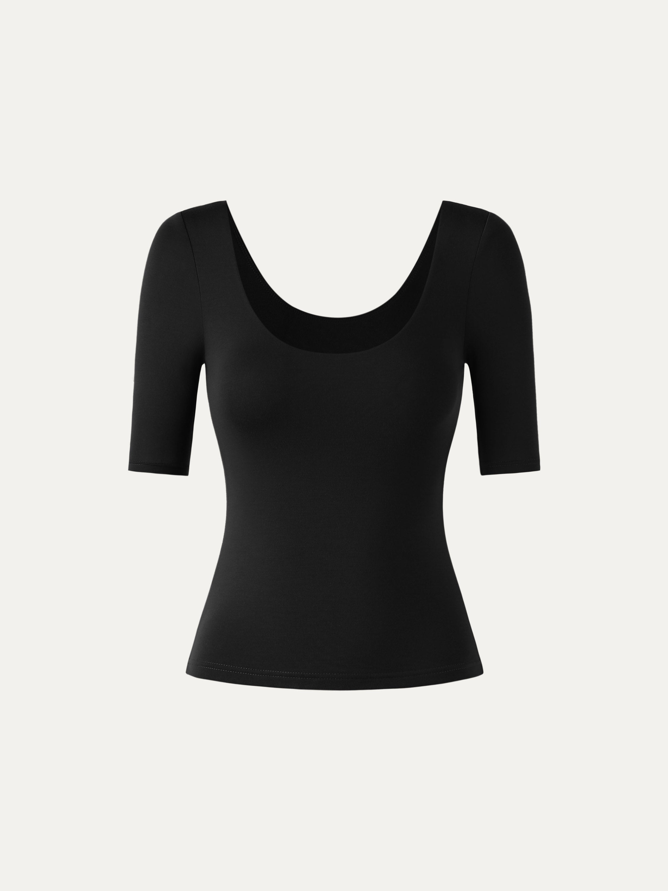 Lenzing Tencel Scoop Top - Black