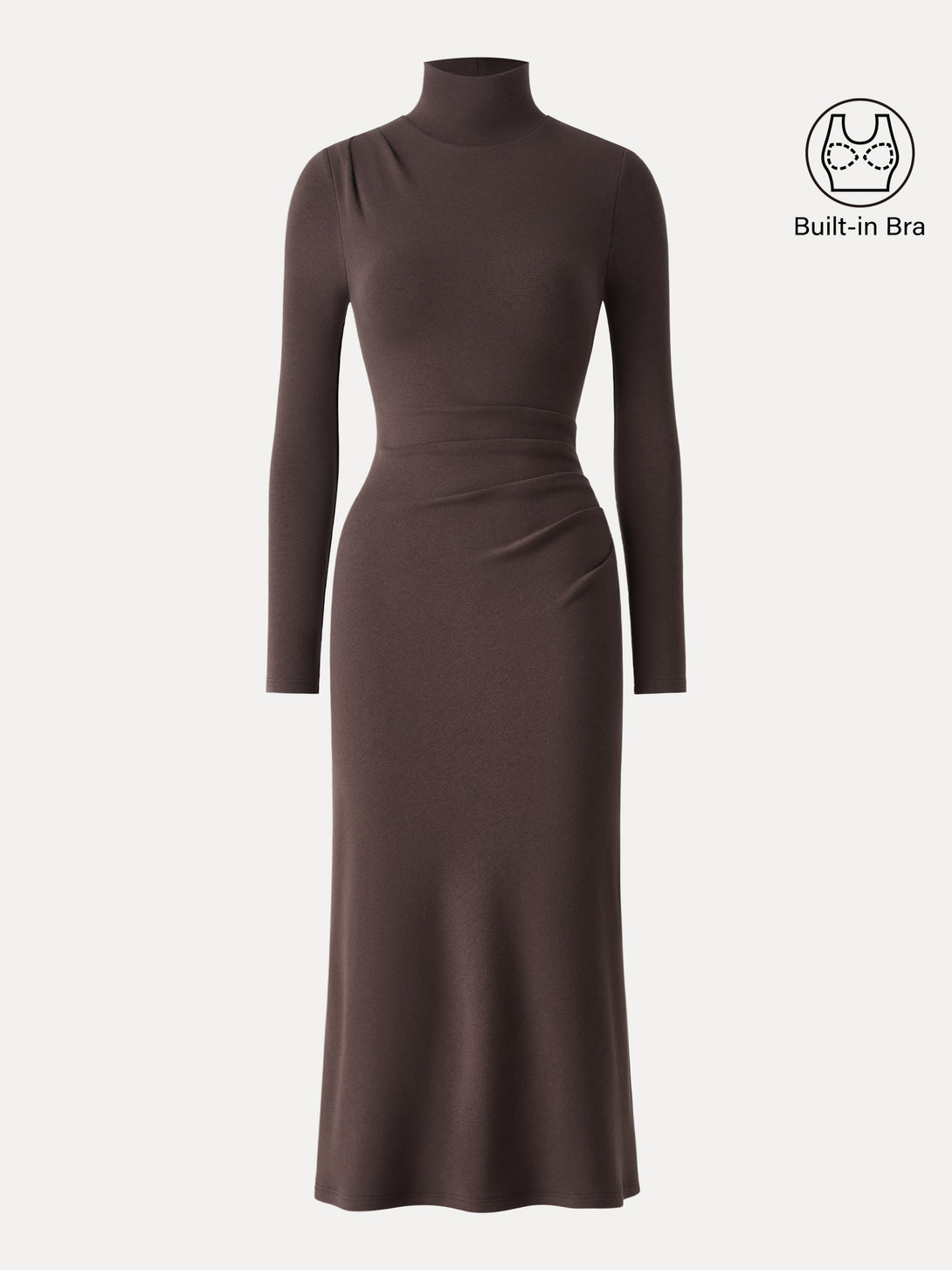 ProWarm Turtleneck Tucked Midi Brami Dress