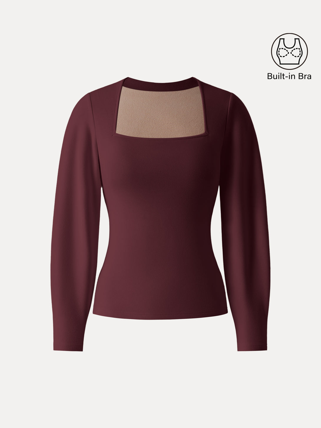 Square Neck Relaxed Sleeves Brami Ruby Red XS