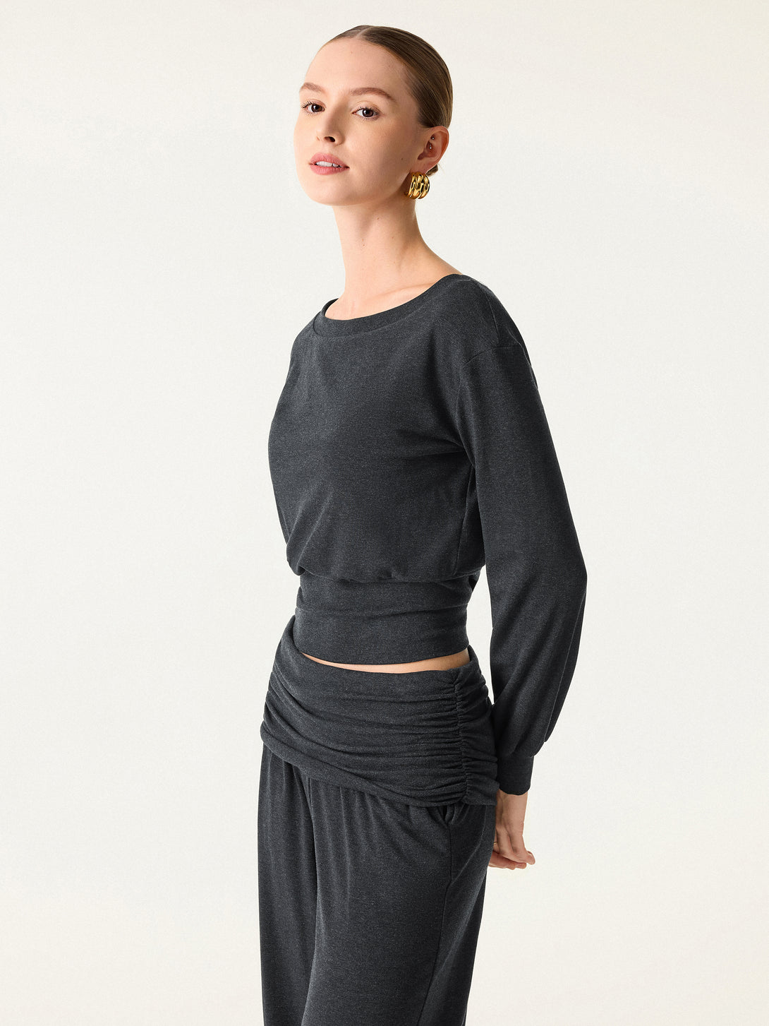 Non-Itchy Wool Blend Boatneck Brami