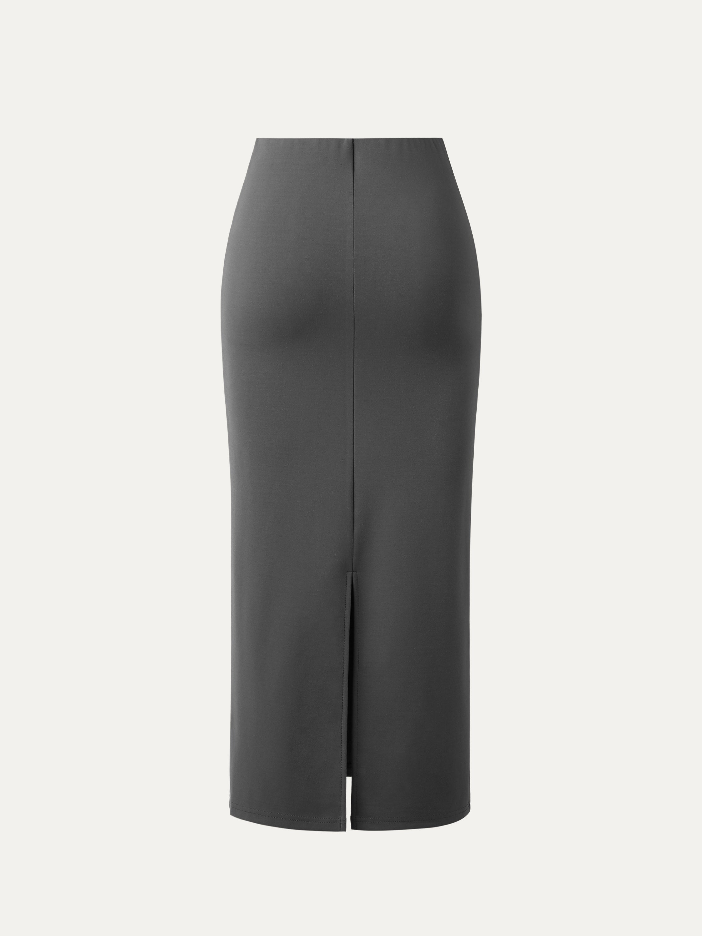 Pull-On Midi Pencil Skirt - Essex Green