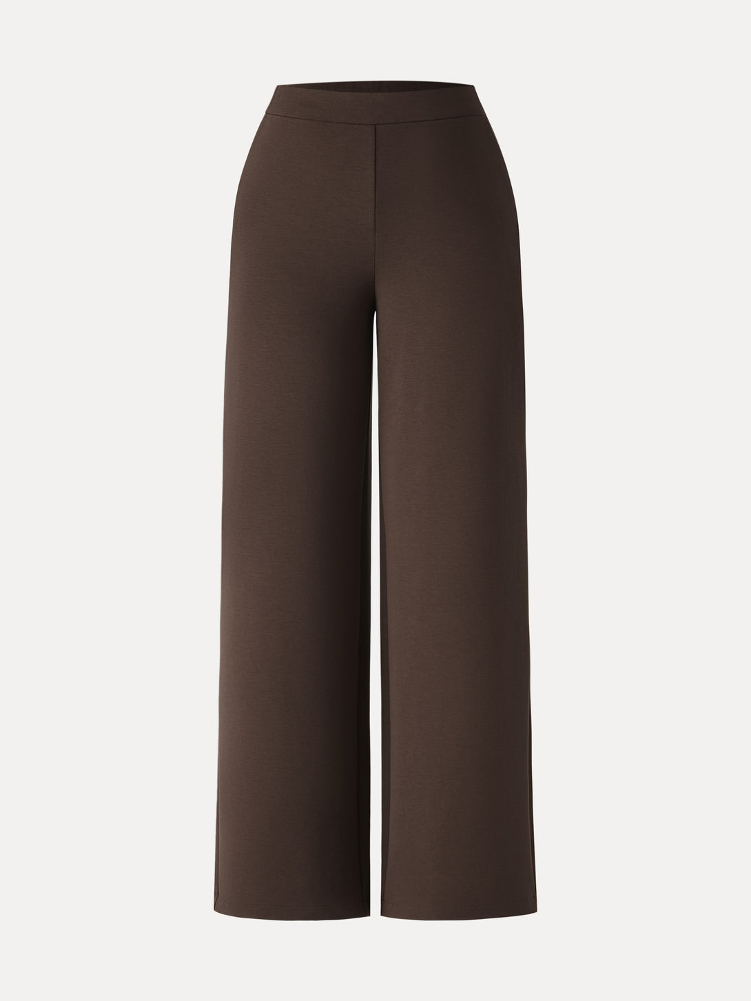Brushed Stretch High Rise Slim Straight Pull-on Pants with Pockets