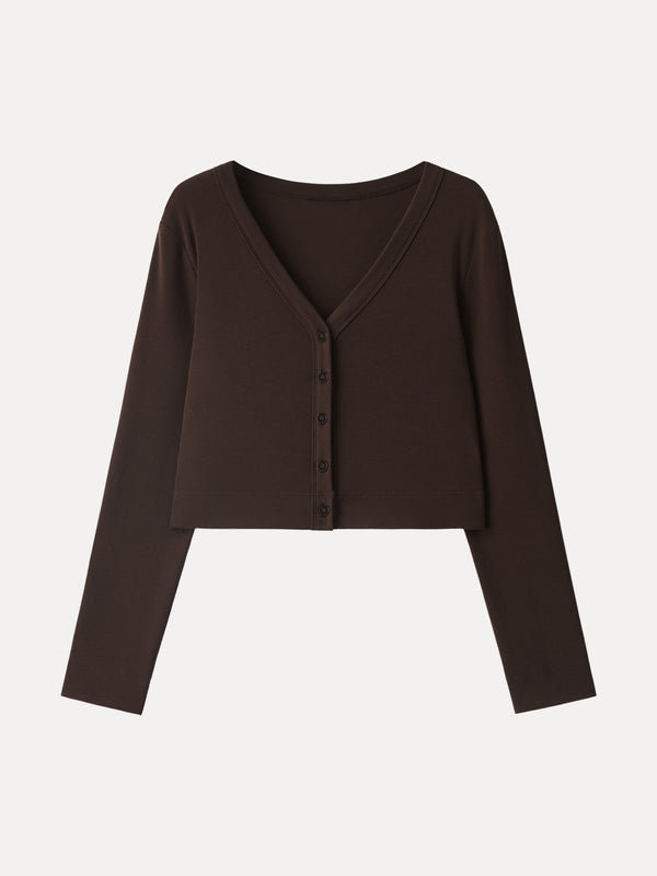 Non-Itch Lyocell Wool Relaxed Cardigan