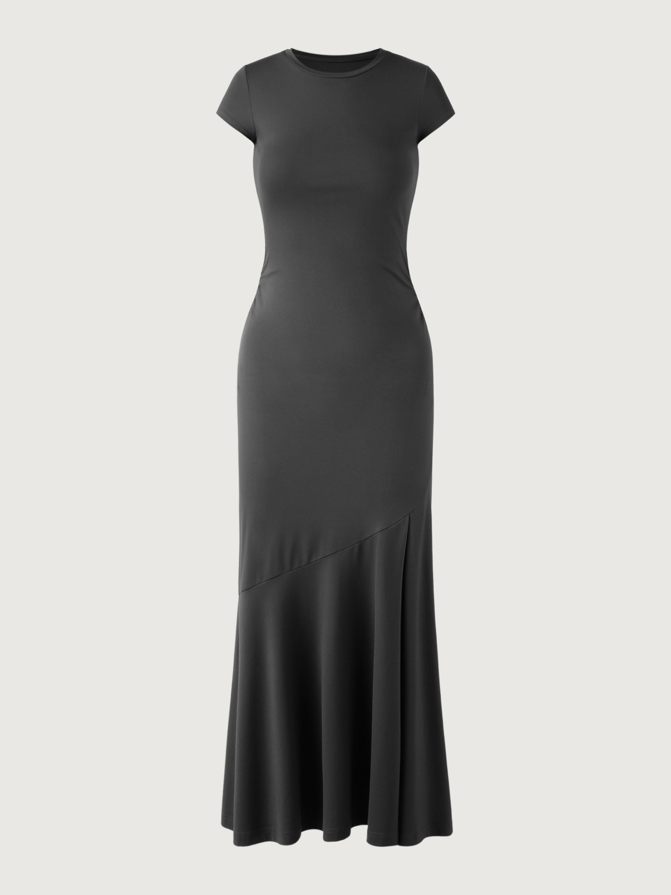 Cap Sleeve Maxi Dress - Charcoal