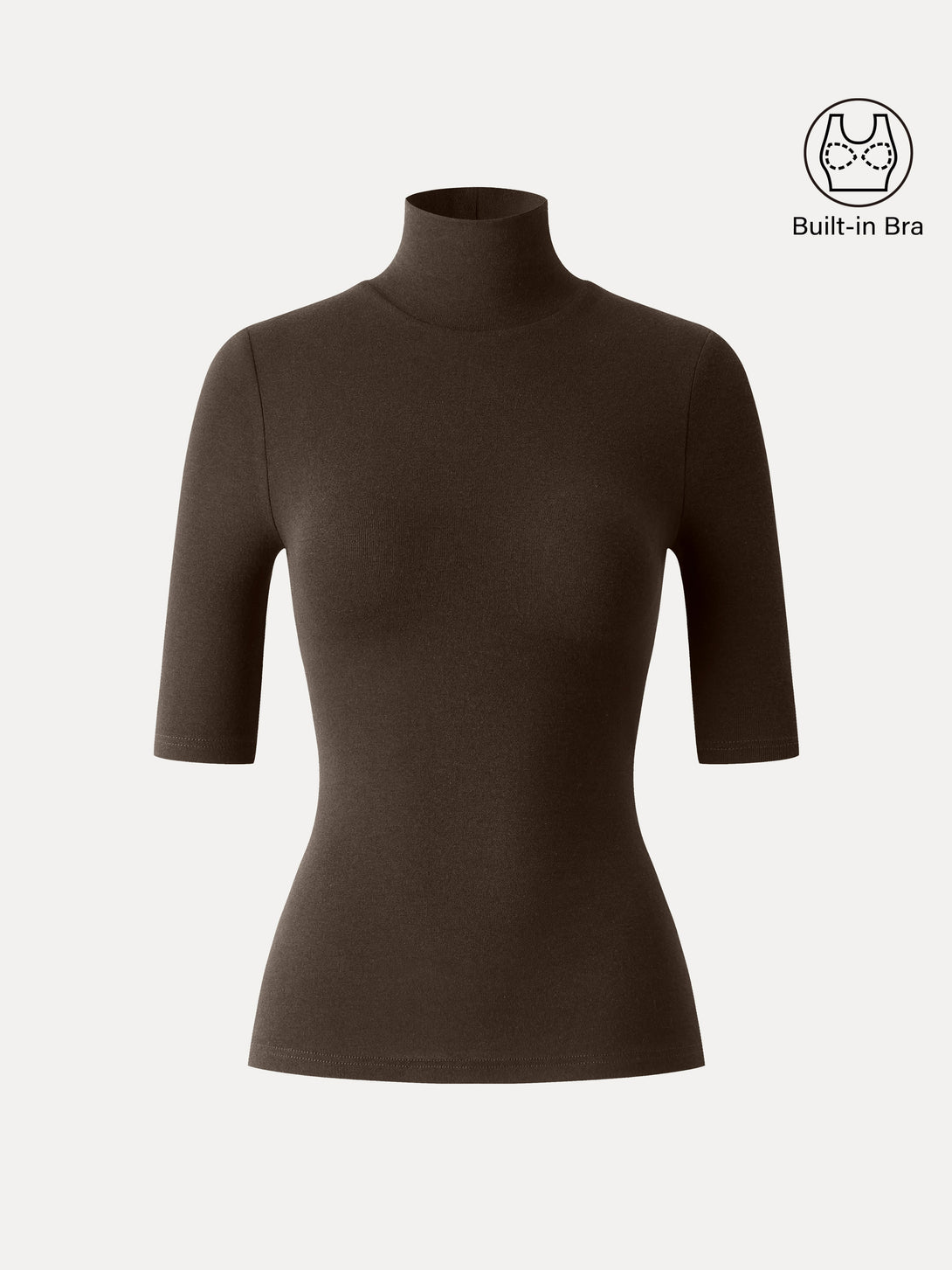 Essential Turtleneck Elbow Length Sleeve Brami Espresso XS