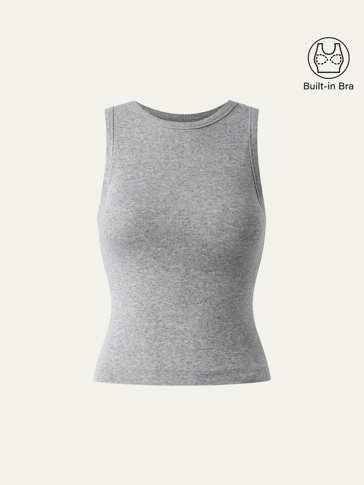 Round Neck Rib Brami Tank