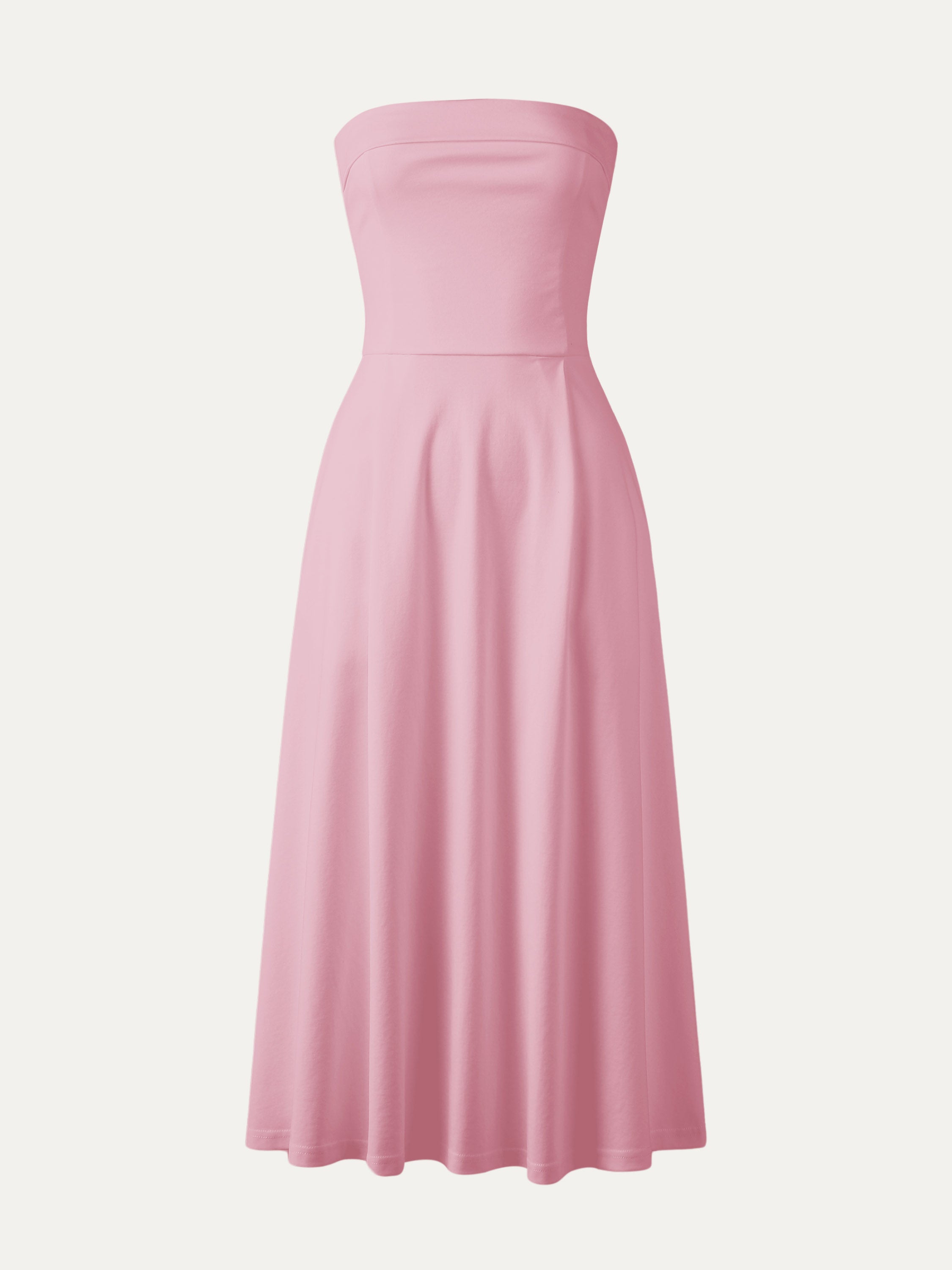 Tube Midi Dress with Pockets - Baby pink