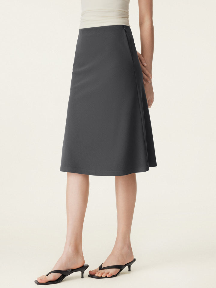 A-line Midi Skirt with Pockets