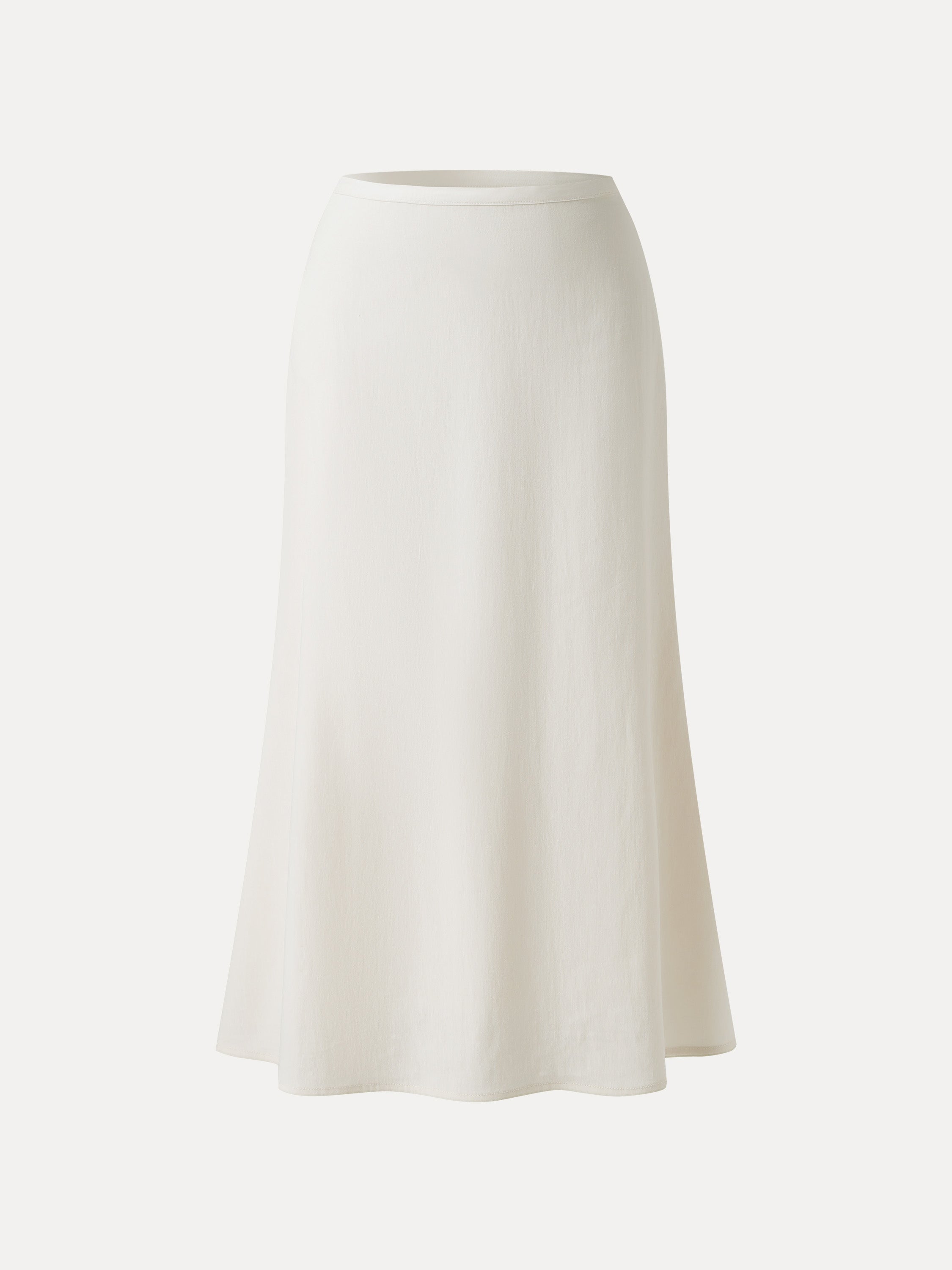 rough & swell MOON SKIRT ホワイト L 春夏用 OGL Lyocell-Linen Blend Maxi Flared Pull-On Skirt – OGLmove