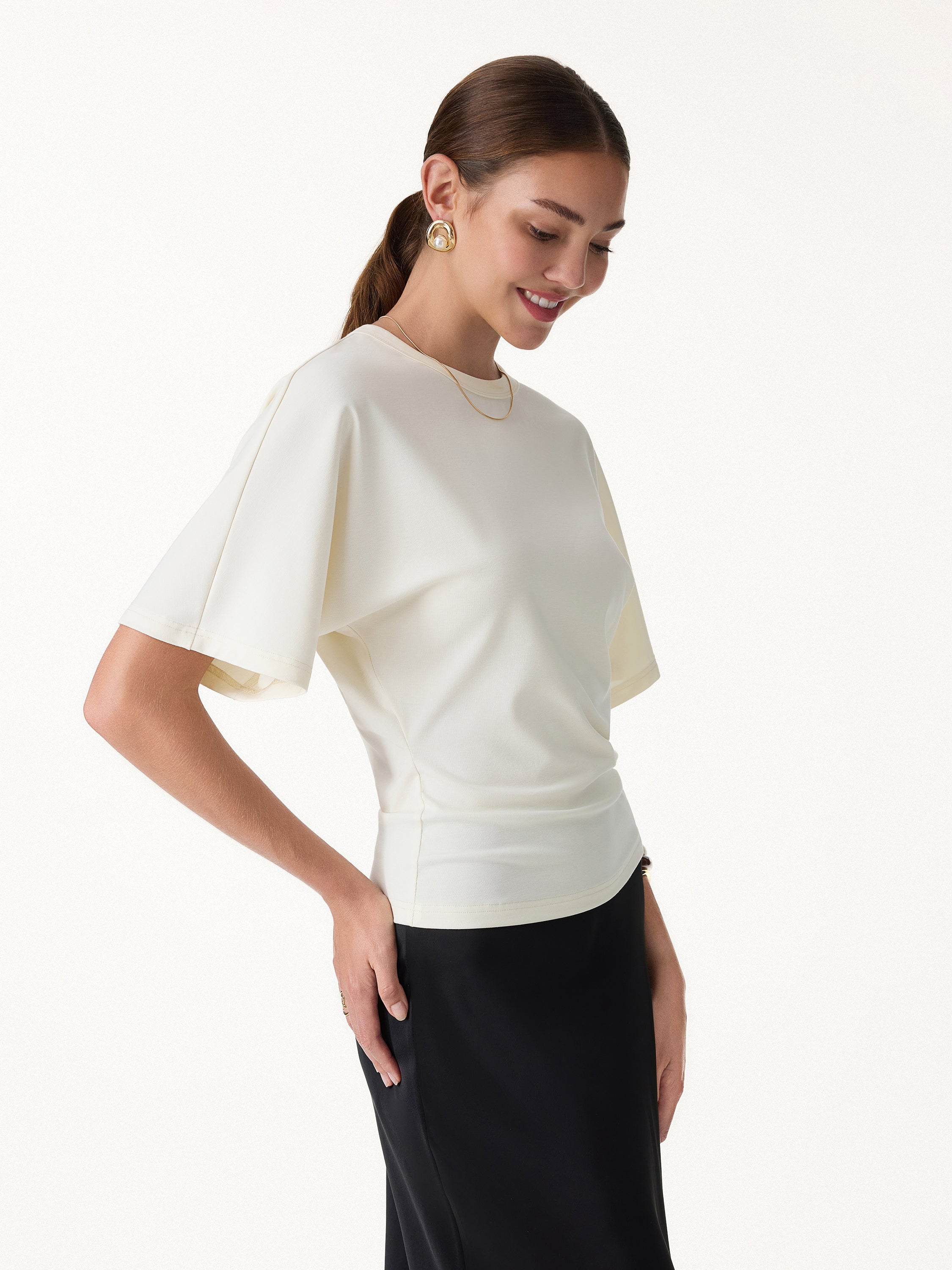 Elevated Cotton Blend Essential Tee