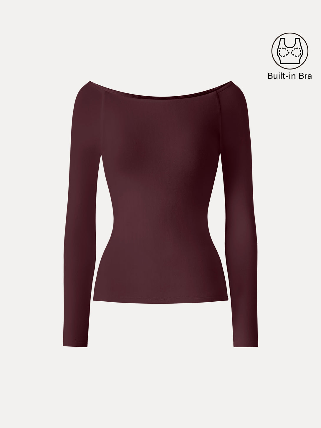 ProWarm Boatneck Long Sleeve Brami Ruby XS