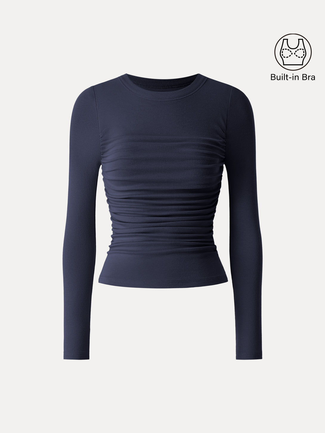 ProWarm Crewneck Ruched Brami Midnight Navy XS