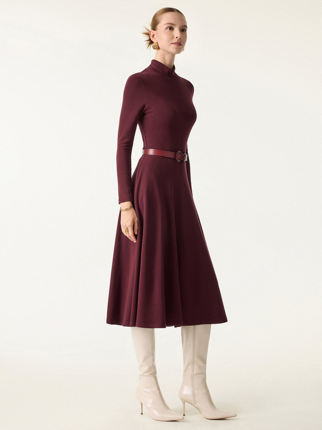 ProWarm Mockneck Midi Brami Dress with Pockets
