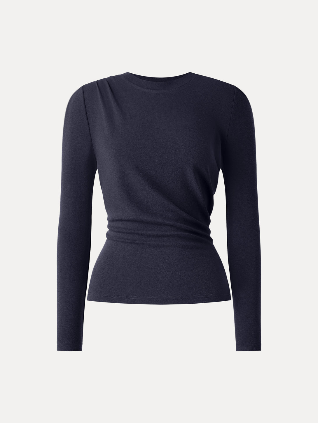 Light Warm Crewneck Tucked Top Midnight Navy XS